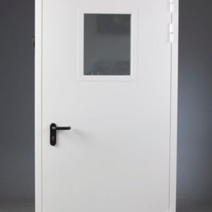 Противопожарная однопольная дверь со стеклом / серия FRM7273